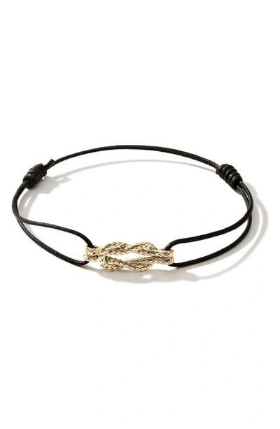 John Hardy Love Knot 18k Gold Cord Bracelet