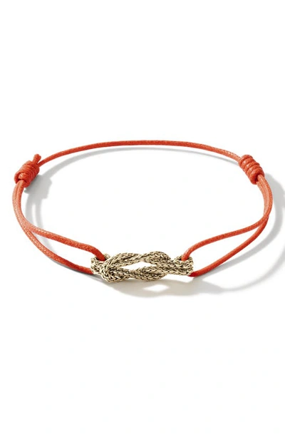 John Hardy Love Knot 18k Gold Cord Bracelet