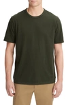 Vince Solid T-shirt In Washed Moss Green