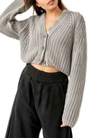 Free People Sweet Nothing Cotton Cardigan In Tungsten