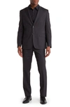 Jb Britches Sartorial Two Button Notch Lapel Wool Blend Suit In Charcoal