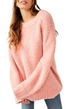 Free People Teddy Sweater Tunic In Pink