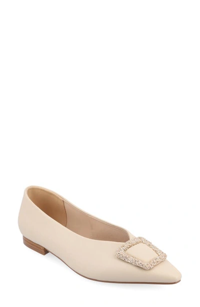 Journee Collection Elown Tru Comfort Flat In Beige