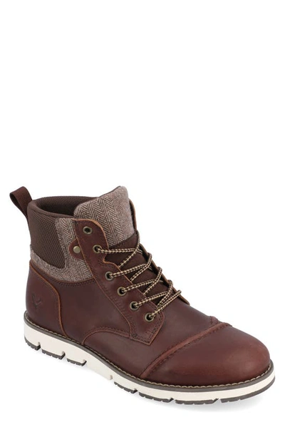 Territory Boots Raider Cap Toe Ankle Boot In Brown