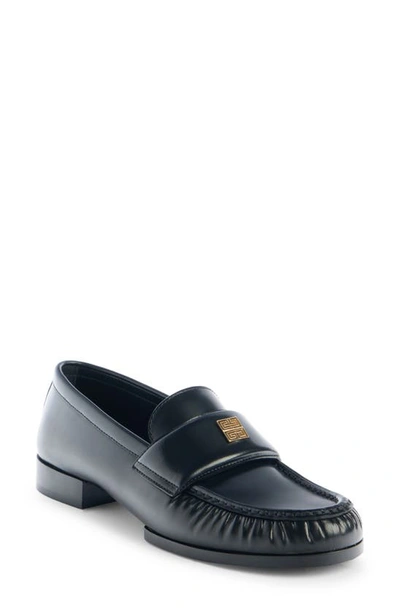 Givenchy 4g Leather Loafers In Black