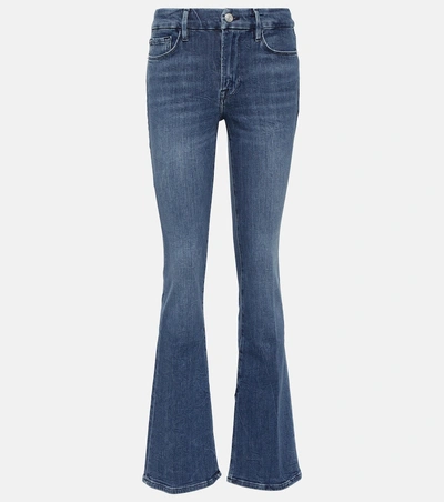 Frame Le Mini Boot Slit Bootcut Jeans In Blue