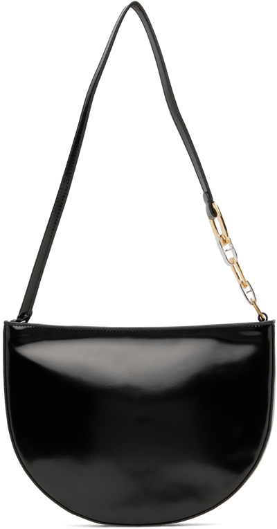 Staud Colt Zip Leather Shoulder Bag In Black