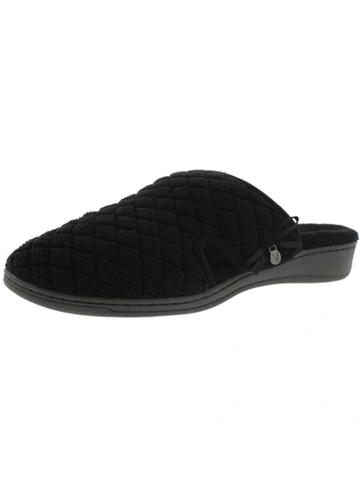 Vionic Adilyn Womens Terry Quilted Clog Slippers In Black