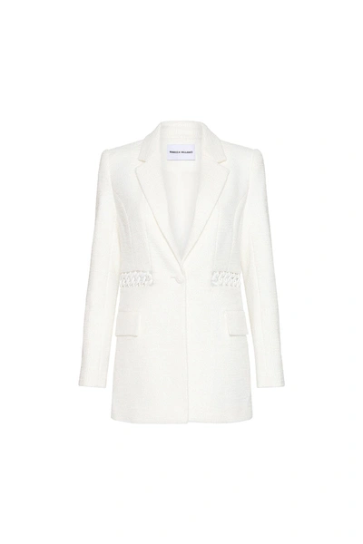 Rebecca Vallance -  Claire Blazer Ivory  - Size 14 In White