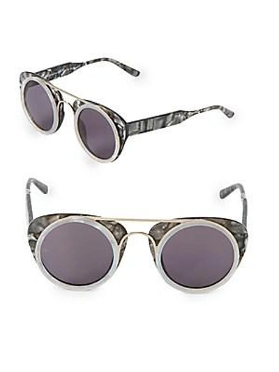 Smoke X Mirrors Sodapop Iii 47mm Round Sunglasses In Dark Grey