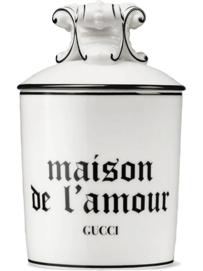 Gucci Freesia  Xl "maison De L'amour" Candle In White Porcelain