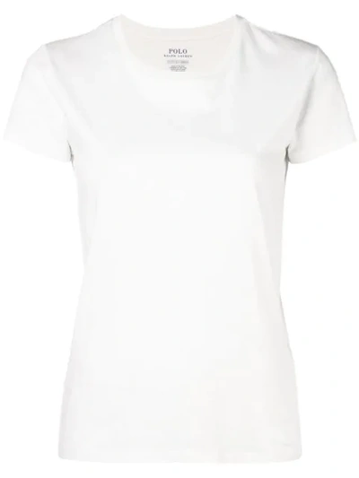 Polo Ralph Lauren Logo Embroidered T-shirt - White