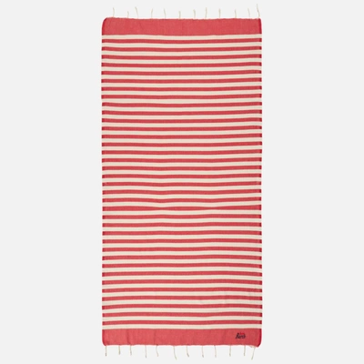 Mc2 Saint Barth Fouta Classic Honeycomb With Striped In Red