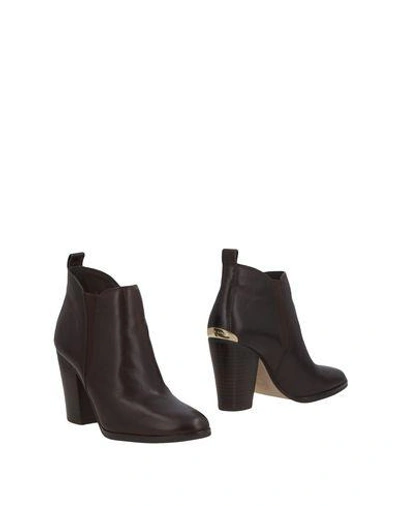 Michael Michael Kors Ankle Boot In Dark Brown