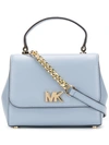 Michael Michael Kors Michael Kors Mott Medium Leather Satchel In Blue