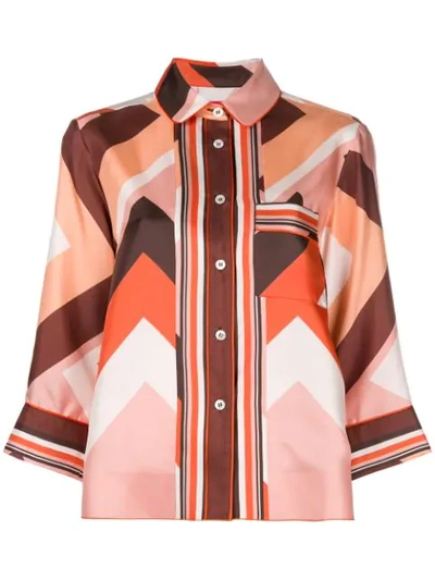 F.r.s For Restless Sleepers Geometric Print Shirt In Multicolour