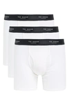 Ted Baker Cotton Stretch Boxer Briefs In White/ White/ Wht