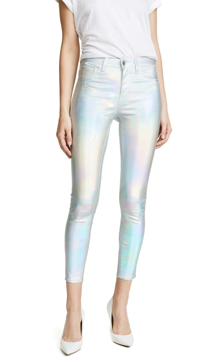 L Agence Margot Skinny Jeans In Iridescent