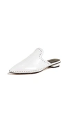 Rebecca Minkoff Women's Chamille Studded Leather Mules In White