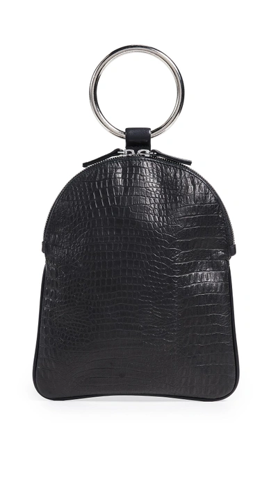 Otaat/myers Collective X Otaat Large Ring Pouch In Black Croc