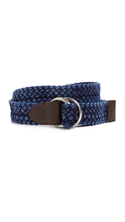 Polo Ralph Lauren Braided Belt In Navy