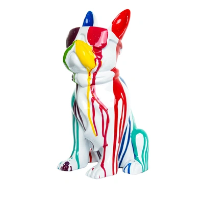 Interior Illusion Plus Interior Illusions Plus White Expressionist Dog With Glasses - 14" Tall