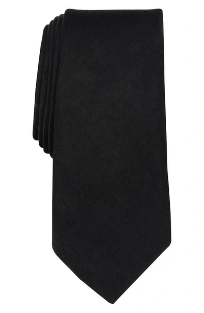 Original Penguin Parham Solid Satin Tie In Black