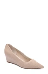 Sanctuary Perky Pointed Toe Wedge Pump In Flax