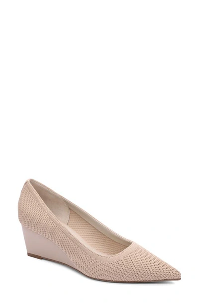 Sanctuary Perky Pointed Toe Wedge Pump In Flax