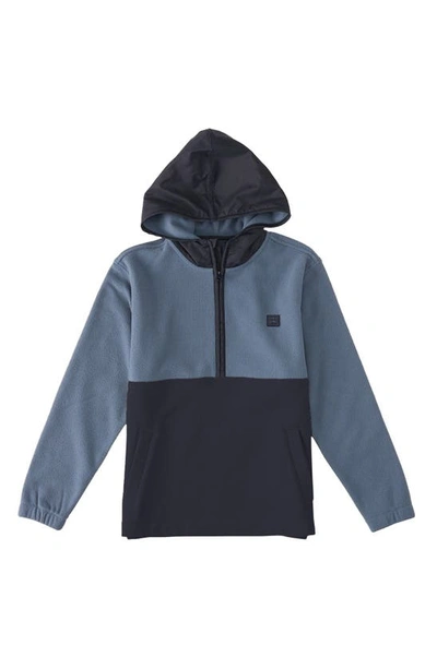 Billabong Kids' Boundary Jumper Fleece Half-zip Hoodie In North Sea