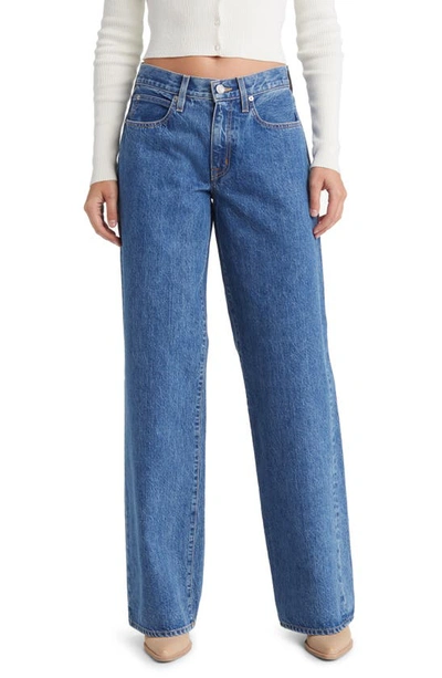 Slvrlake Mica High Waist Wide Leg Organic Cotton Jeans In Blue