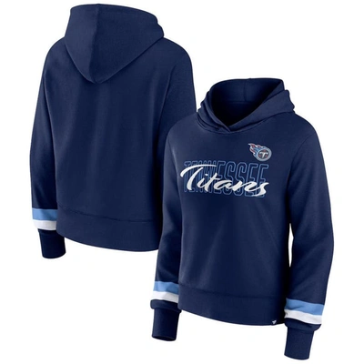 Fanatics Branded  Navy Tennessee Titans Over Under Pullover Hoodie