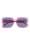 Bp. Oversize Classic Square Sunglasses In Clear Purple