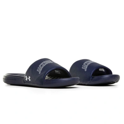 Under Armour Jackson State Tigers Ansa Slide Sandals In Navy