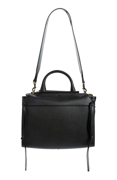 Chloé Steph Grained Leather Satchel In Black