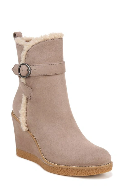 Zodiac Ina Wedge Bootie In Grey Suede