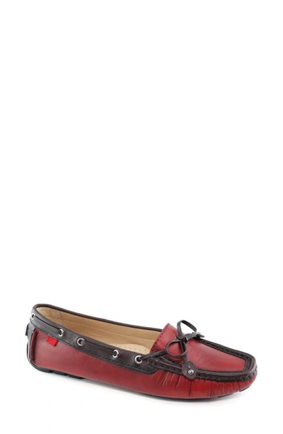 Marc Joseph New York Cypress Hill Loafer In Crimson And Wine Brushed Napa