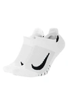 Nike Multiplier Assorted 2-pack No-show Running Socks In White/ Black