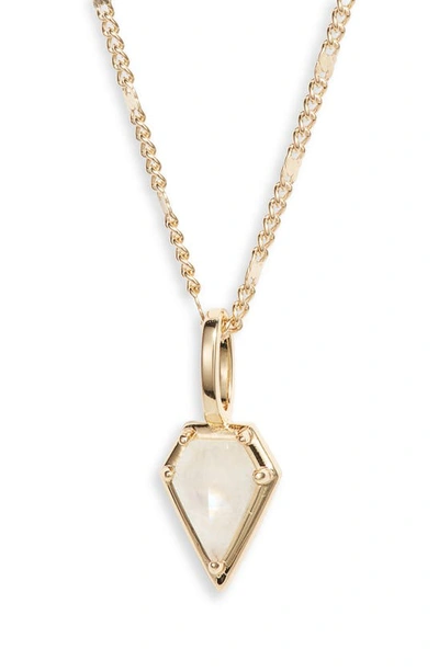 Miranda Frye Marlowe Moonstone Charm Necklace In Gold
