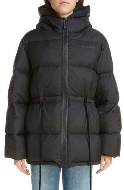 Acne Studios Orsa Recycled Nylon Ripstop Down Puffer Jacket In Black