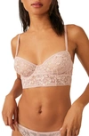 Free People Sorento Demi Longline Underwire Bra In Sweet Nothings