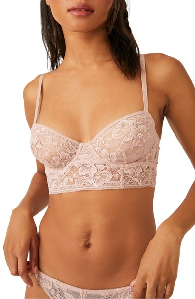 Free People Sorento Demi Longline Underwire Bra In Sweet Nothings