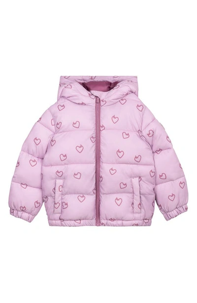 Miles The Label Girls' Packable Hooded Puffer Jacket - Little Kid In Pink