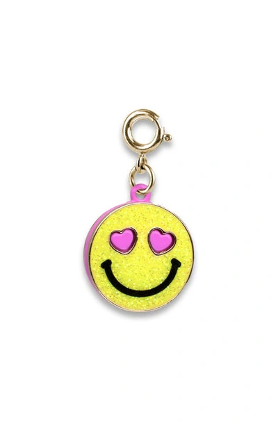 Charm It !® X Smiley® Kids' Glitter Face Charm In Gold