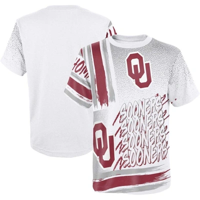 Outerstuff Kids' Youth White Oklahoma Sooners Gametime Multi-hit T-shirt