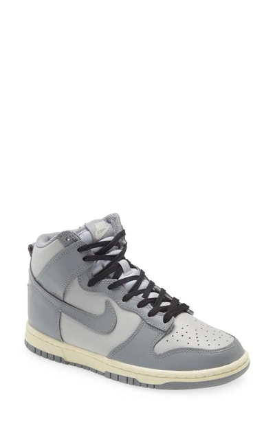 Nike Dunk High Basketball Sneaker In Grey Fog/ Particle Grey