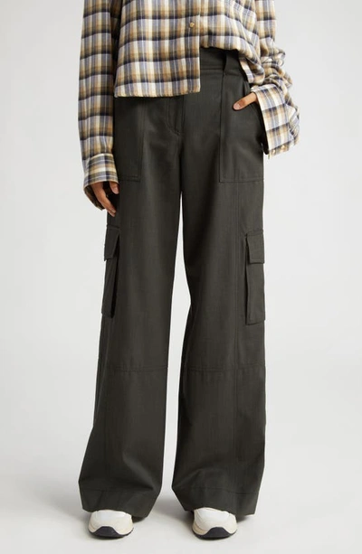 Twp Stretch Wool Cargo Pants In Military