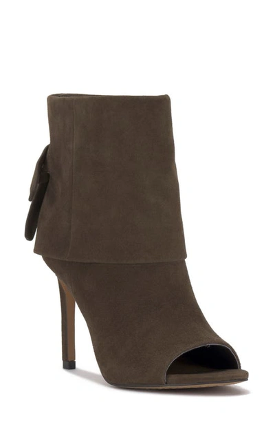 Vince Camuto Amesha Open Toe Bootie In Sable Brnlea
