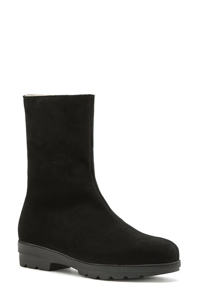 La Canadienne Vanilla Faux Shearling Waterproof Boot In Black