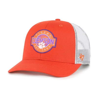 47 Kids' Youth ' Orange Clemson Tigers Scramble Trucker Adjustable Hat